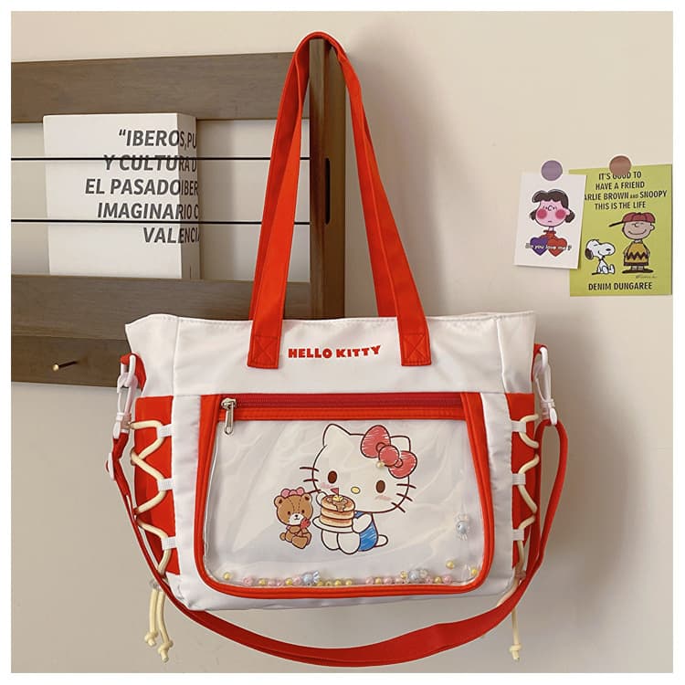 Sanrio's New One-Shoulder Diagonal Dual-Purpose Tassel Bag Large-Capacity Washing Bag
