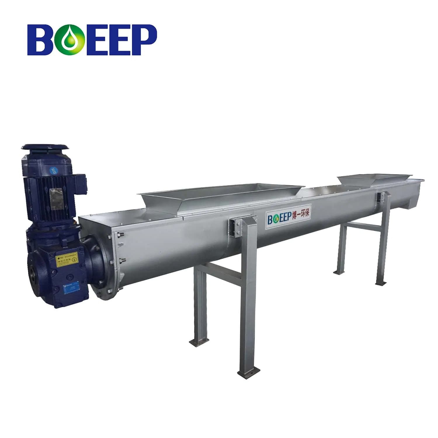Sewage and Wastewater Treatment Continuous Screw Conveyor in Sludge Dewatering System