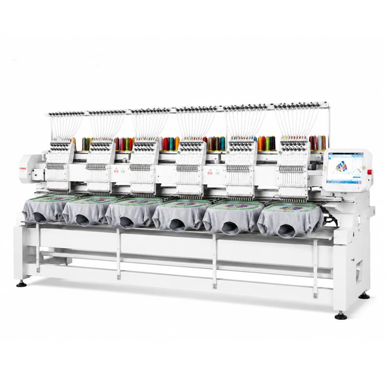 High Efficiency Six-Head Industrial Embroidery Machine for Apparel Production