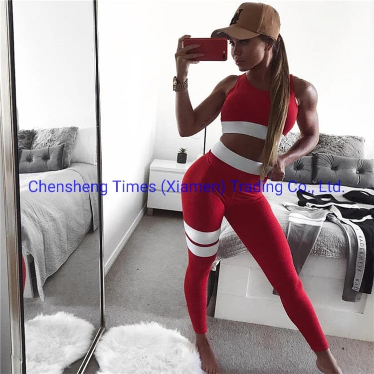Women's Sport Gym Yoga Vest Bra Legging Pants Backless Ladies Sportswear Yoga Sets