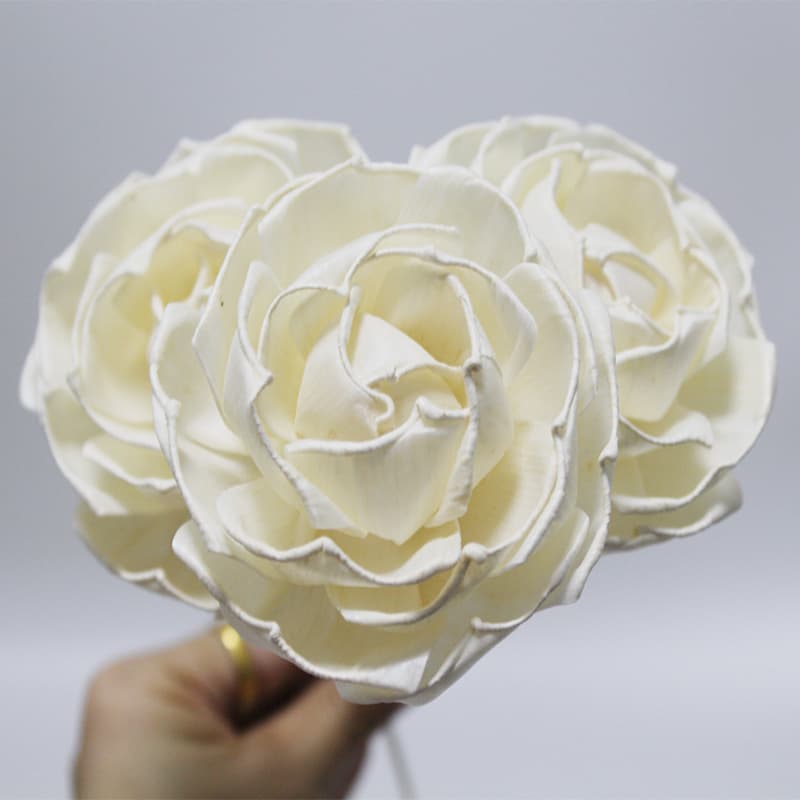Decorative Artificial Handmade Sola Wood Flowers for Decoration with Rattan Stick