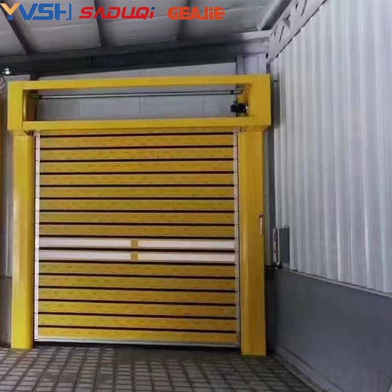 Fast Closing Aluminum Rolling Shutter High Speed Insulated Spiral Door