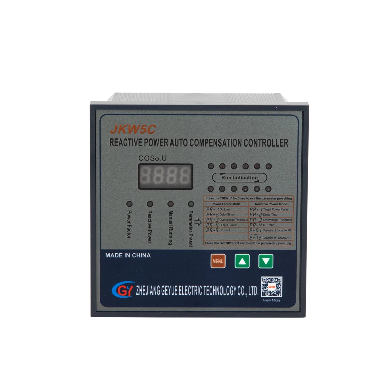 Jkw5c AC220V AC380V 12 Steps Intelligent Automatic Electric LED Reactive Power Factor Correction Compensation Controller for Power Factor Correction Panel