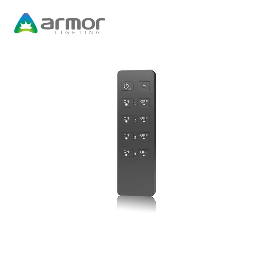 Push-Dim AC 100-240V 1 Channel 240W Triac Dimmer + RF 10 Keys Wireless Remote Control