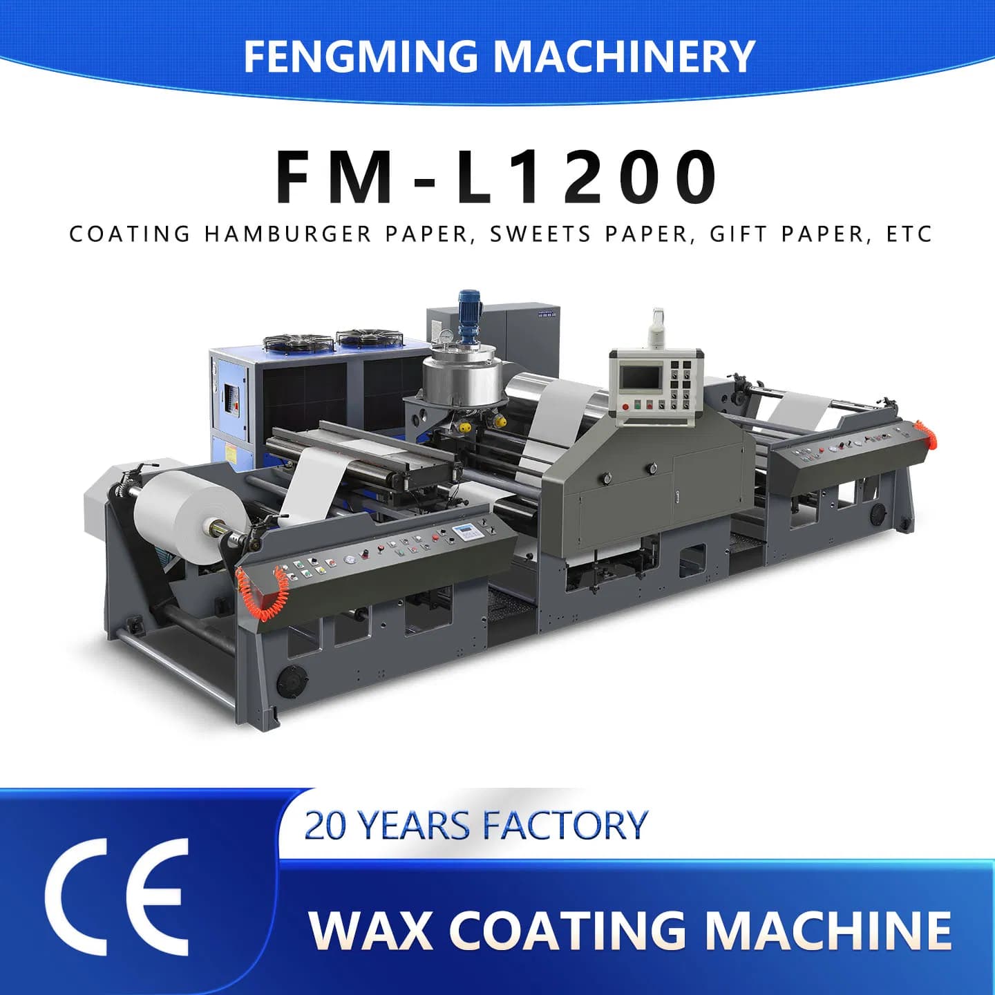 Burger Paper Candy Paper Kraft Paper Wax Coating Machine Waterproof
