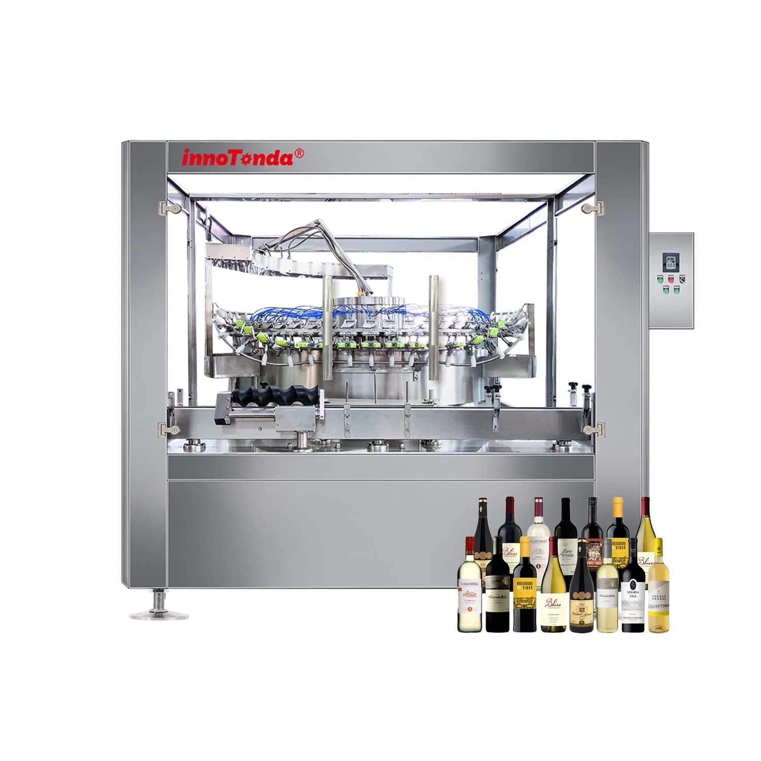 Mechanical Fully Automatic Comestics Wine Juice Bottle Washer