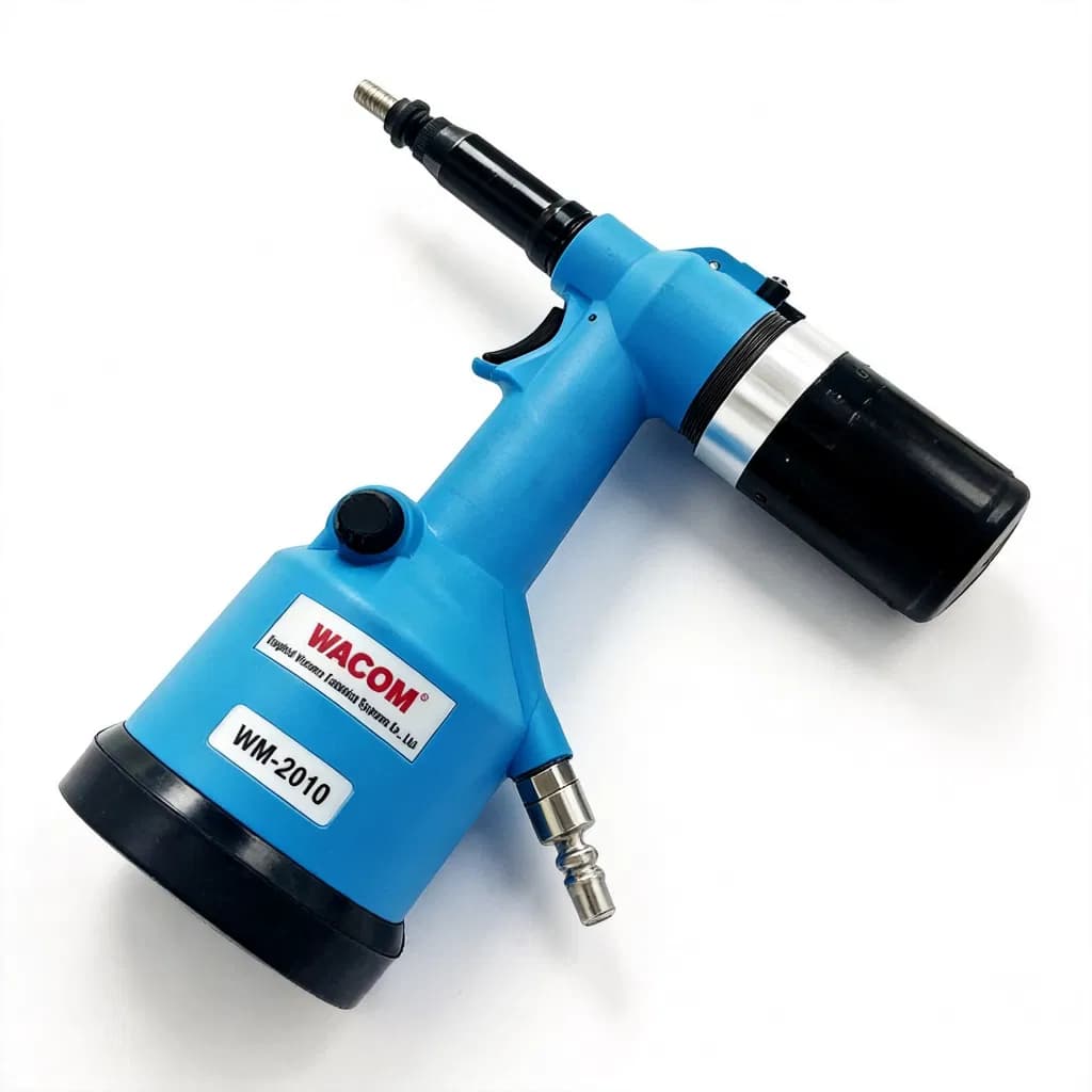 Industrial Pneumatic Riveter, Professional Rivet Nut Tool Kit for Automotive & Sheet Metal Work