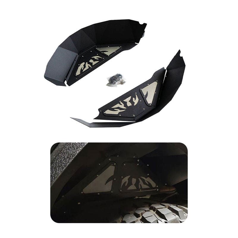 Black Aluminum Alloy Rear Inner Fender Liners for Jeep Wrangler Jk 07-17