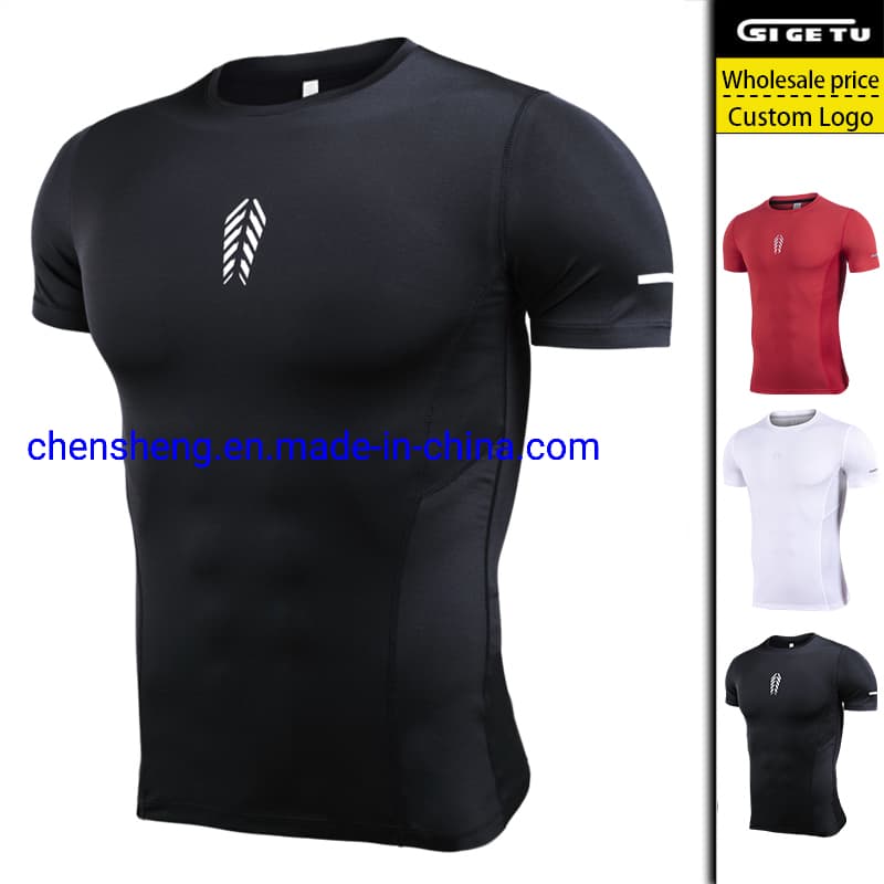 Men Sports Training Fitness Running Quick Dry T-Shirt for Exercise Wear