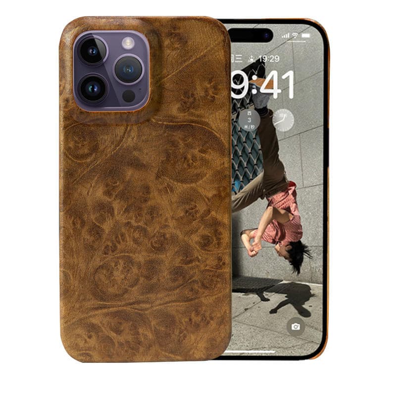 Custom Waterproof Shockproof Gold Wooden Phone Cases Luxury Mobile Phone Cases for iPhone 14 PRO Max Case