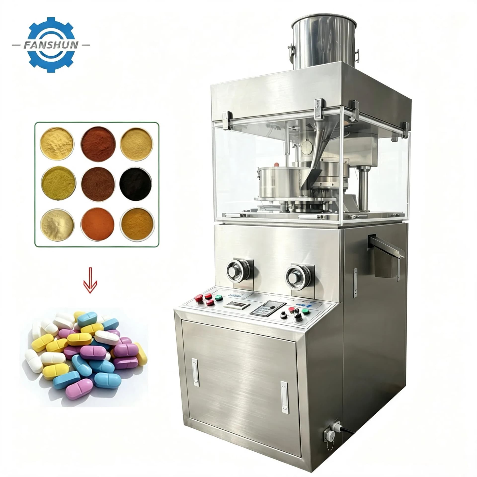 High Speed Automatic Pill Tablet Press Machine 489600-796800PCS/Hour