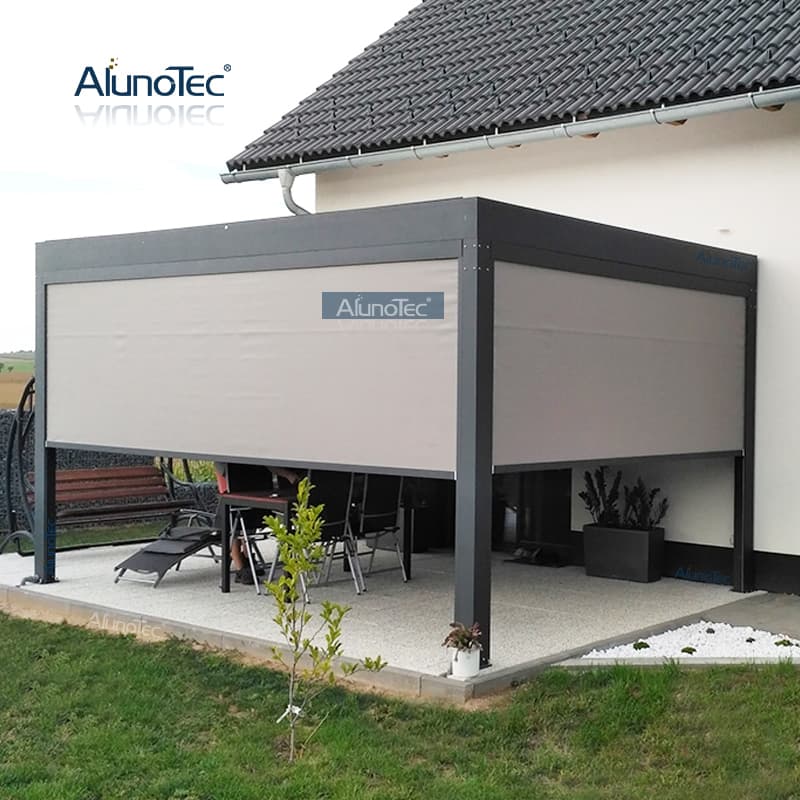 Modern Outdoor Electric Waterproof Courtyard Customized Gazebo Aluminum Louvered Roof Pergola Kits