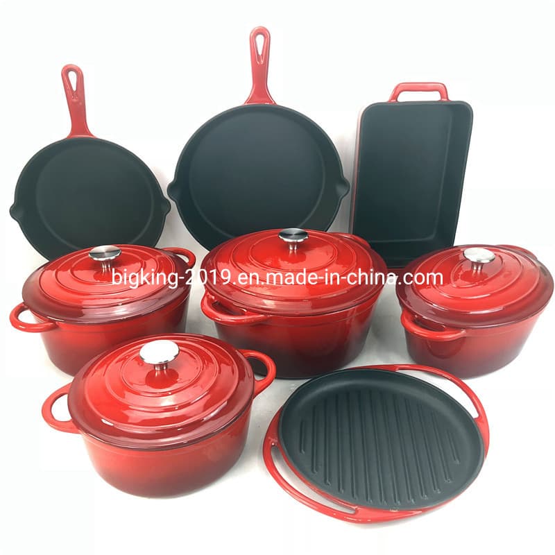 Non-Stick Cast Iron Cookware Set Used Pots and Pans Sale
