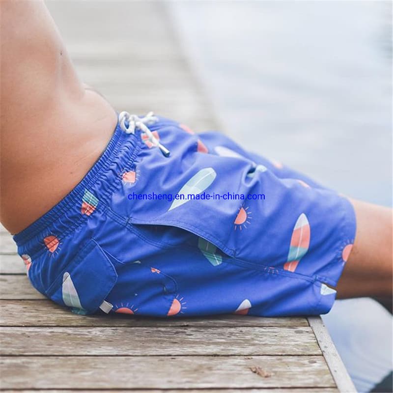 Wholesale Hot Sale Customized Summer Fashion Men Boys Swimwear Beach Swimming Printed Waterproof Board Shorts