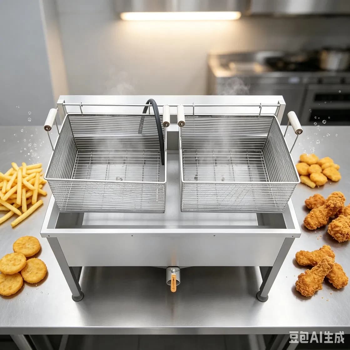 Automatic Continuous Frying Machine Stainless Steel