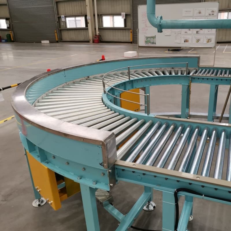 Automated Roller Conveyer System with High Load Capacity for Industry