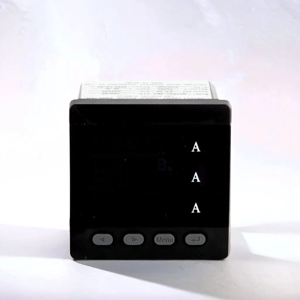 Advanced 72X72mm LED Ammeter for Three Phase Systems