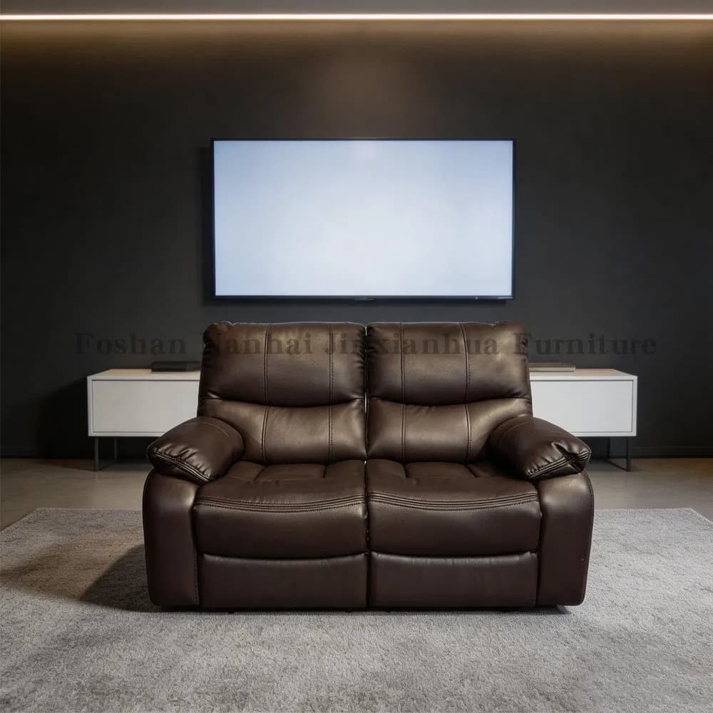 Manual Lever High Density Foam Home Furniture 2 Seater Sofa