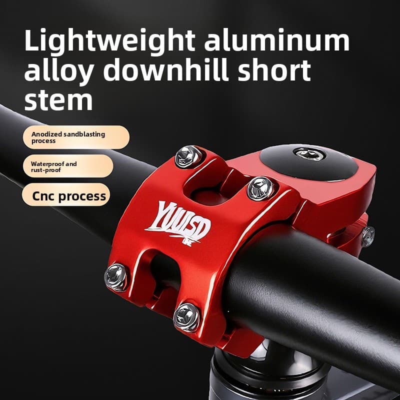 Aluminum Alloy Downhill Short Stem CNC Machined 31.8mm MTB Bicycle Handlebar Stem for Mountain Bike