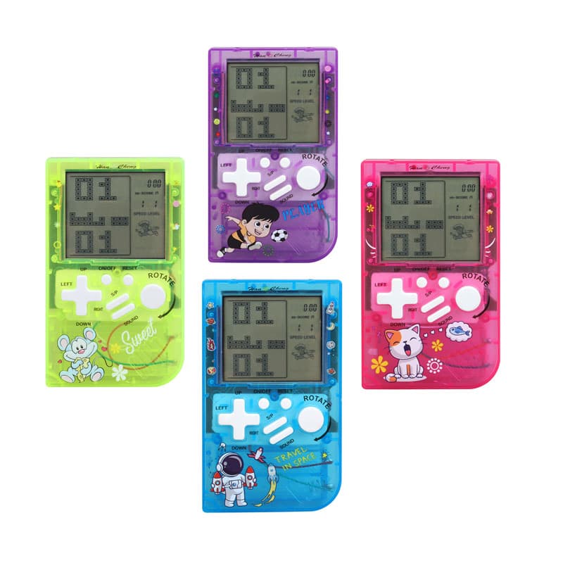 Handheld Bricks Game Toy Machine Tetris Game Console Toy for Kid