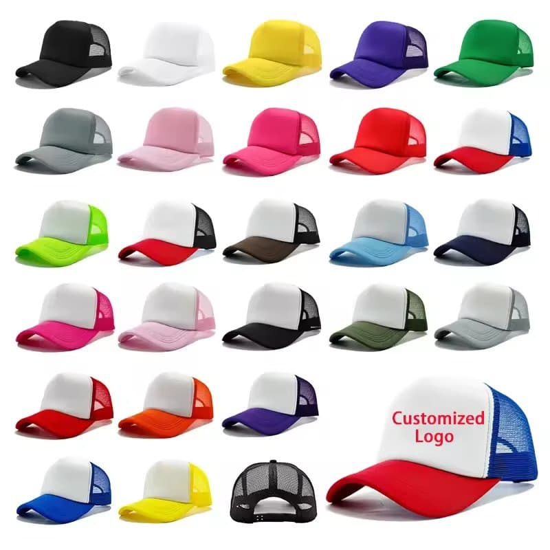 Custom Logo Fashion Trucker Hats Sublimation Foam Sport Mesh Cap for Advertising