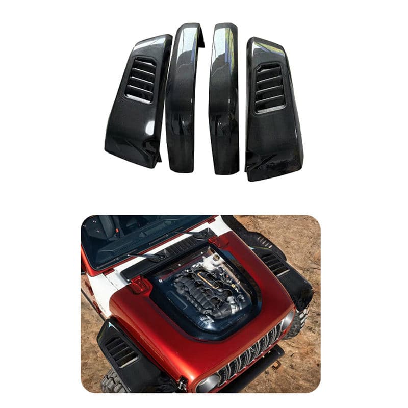 Carbon Fiber Front & Rear Fender Flares for Jeep Wrangler Jk Jl Jt