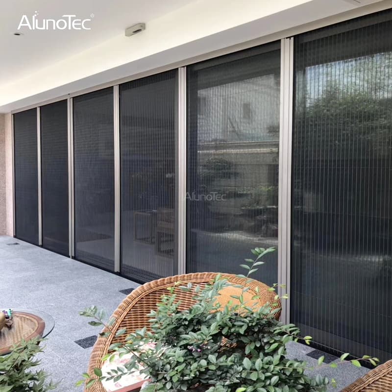 Outdoor Custom Size Retractable Fly Screen Retractable Screens Bio-Fold Mesh Door