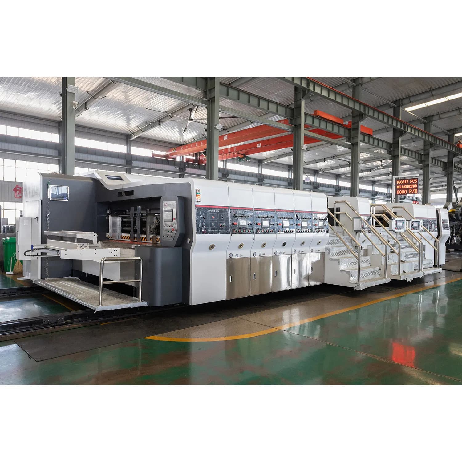 Corrugated Cardboard Full Absorption Printing Die Cutting with Varnishing Coating Drying Unit