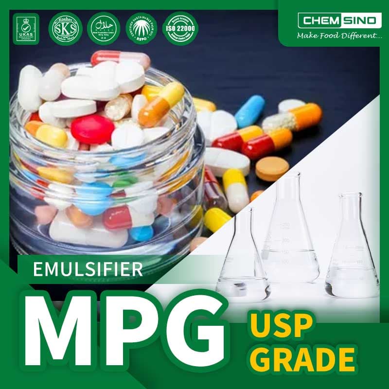 Organic Raw Material Food Emulsifier 99.90% Mono USP Grade Propylene Glycol for Daily Chemicals