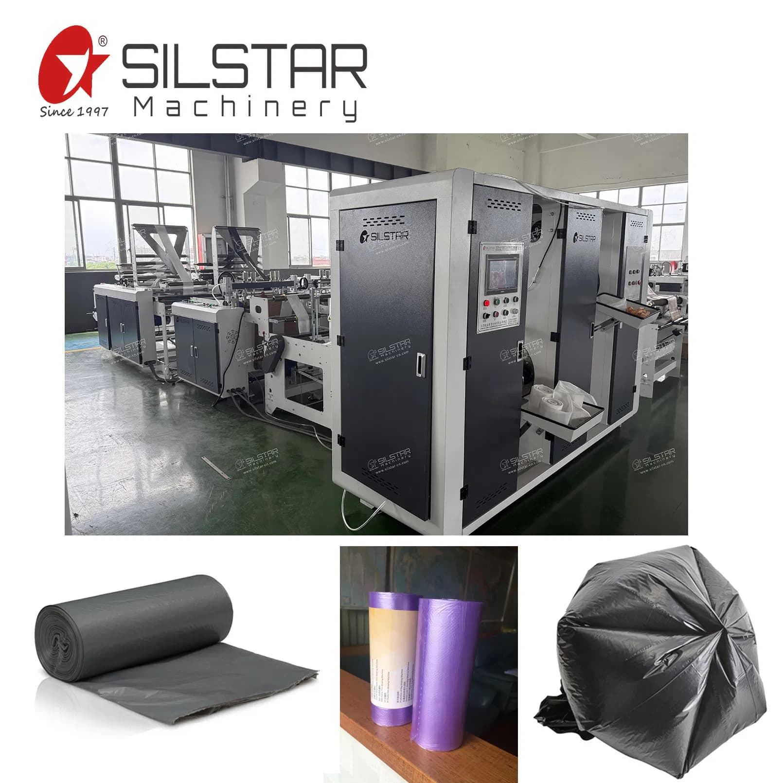 Jiangyin Automatic High Speed No Tension Plastic Garbage Bag Trash Bag on Roll Making Machine Automatic Bag Making Machine for Bags in Roll Plastic Recycle