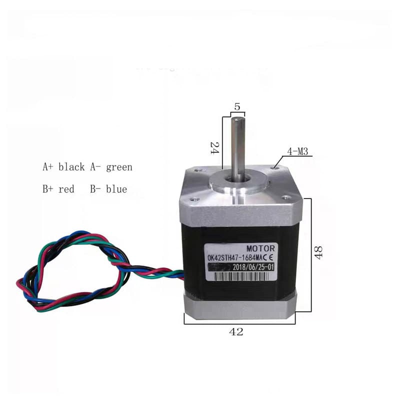 0.9 Degrees 42mm 0.4nm 1.68A 2-Phase Stepping Motor 42bygh48