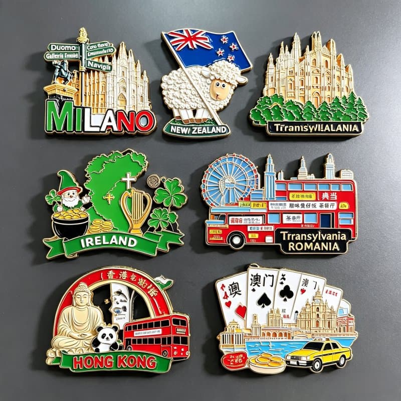 Custom Souvenir Fridge Magnet Keychain Challenge Coin Plush Toy OEM Tourist Crafts