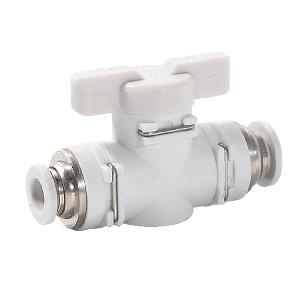 Plastic Hand Control Air Flow Valves Pneumatic Hose Fittings Quick Connector Valve
