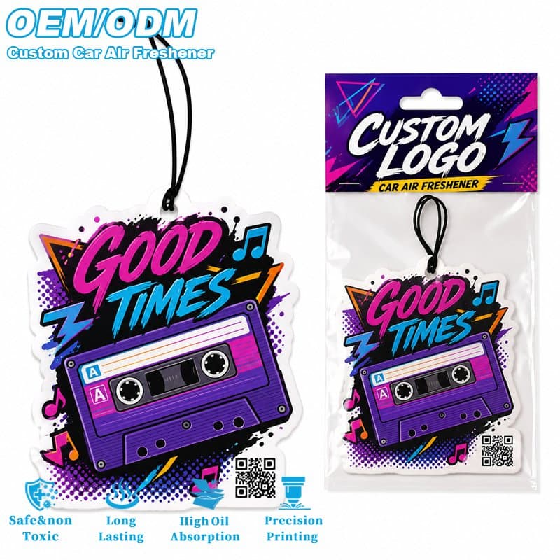 Low Minimum Order Quantity Double-Sided Printed Car Air Freshener Brightly Colored Car Air Freshener