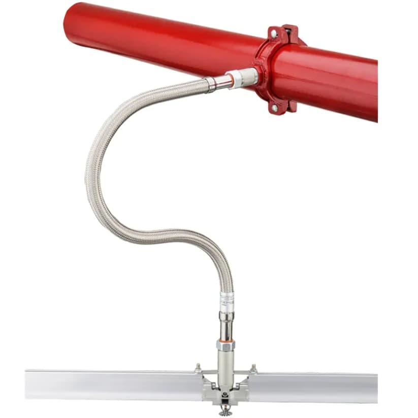 UL FM Fire Fighting Pipes Fire Protection System 200psi Stainless Steel Fitting Shower Head Braided Flexible Hose