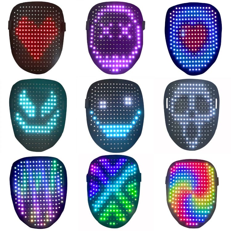Halloween LED Mask Scary Party Supplies Pouting Mask