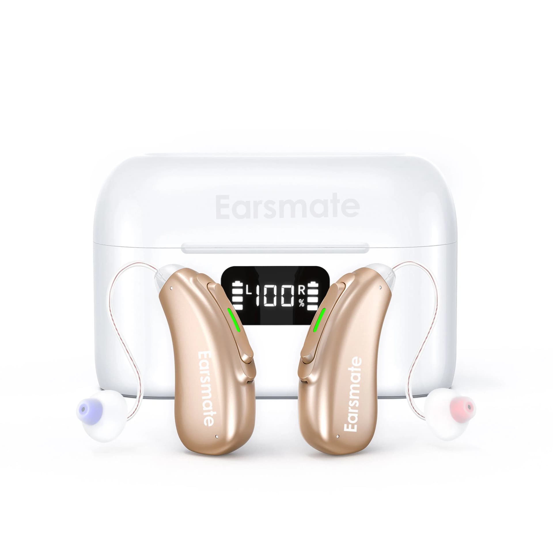 Digital Rechargeable Hearing Aid with Noise Reduction Ear Deaf Ric Hearing Aids with Wireless Bluetooth Streaming and Cell Phone APP