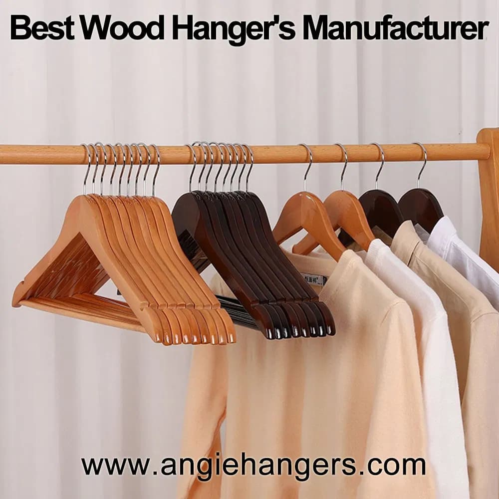 High-Quality Natural/Walnut Wooden Clothes Hangers for Men/Women/Lady/Adult Suit/Dress/Skirt Display in Guest-House/Hotel