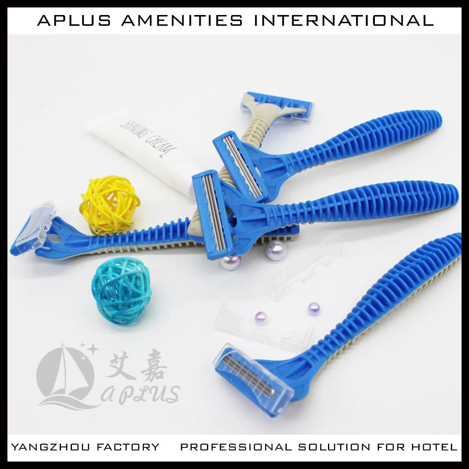 Premium Stainless Steel Disposable Razor with Three Blades for Smooth Shaving
