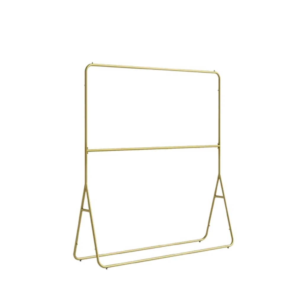 Hot Sale Single/Doubie-Layer Abjustable Hanging Metal Clothes Display Rack in Glossy Black/White/Golden/Silver with Made of Iron/Steel for Boutique/Houseware