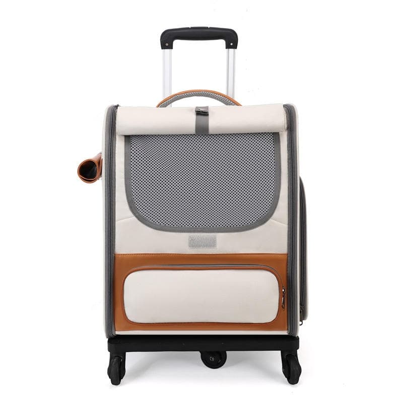 Portable Pet Carrier Travel Bag for Dogs and Cats with Wheels