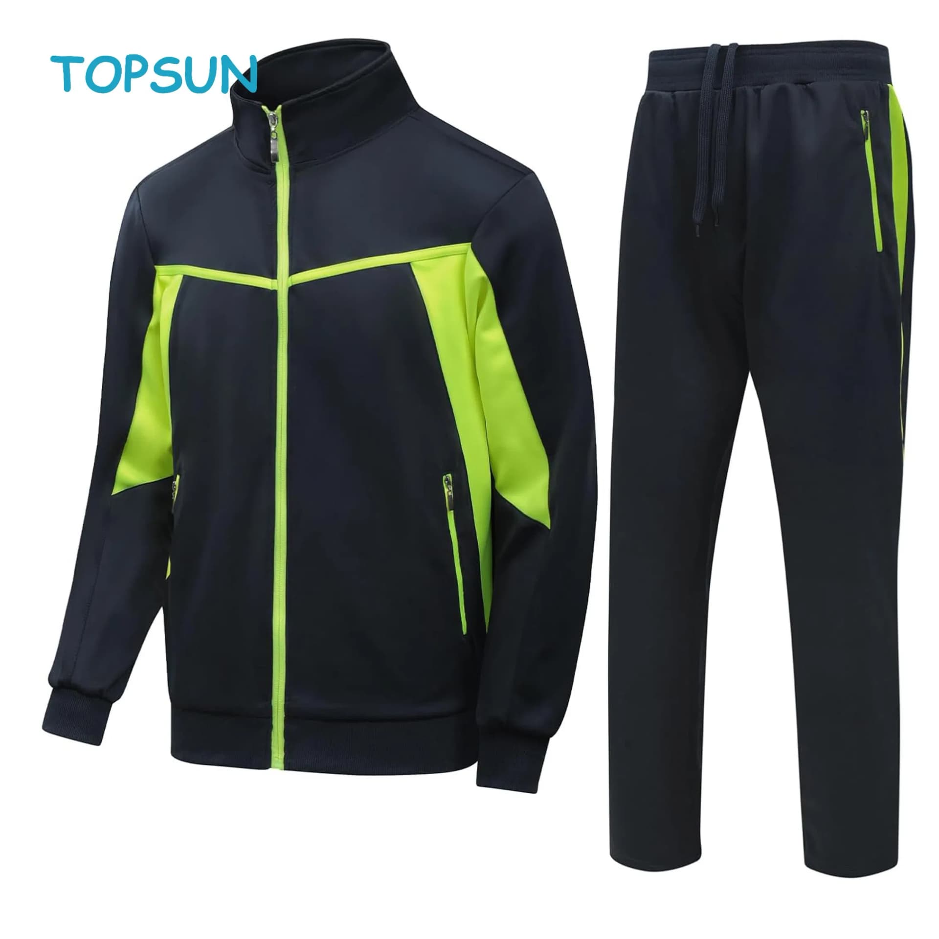 Little Beauty Men's Tracksuits Casual Sweat Track Suits Full Zip 2 Pieces Sweatsuits Long Sleeve Jogging Workout Sports Set