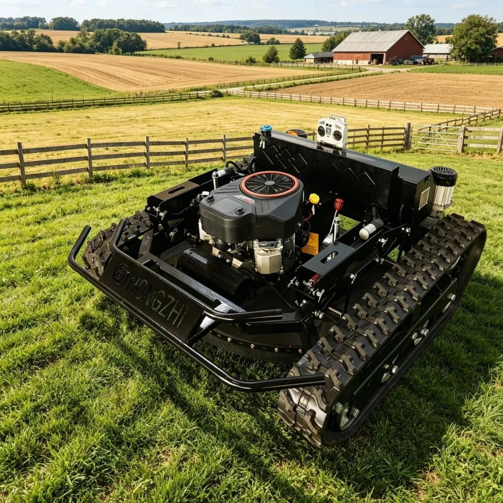 Smart Remote Crawler Tank Lawn Mower Loncin Dual Cylinder Engine Brushless Motor Safety Blade Lock Snow Shovel Fitted Free Global Delivery