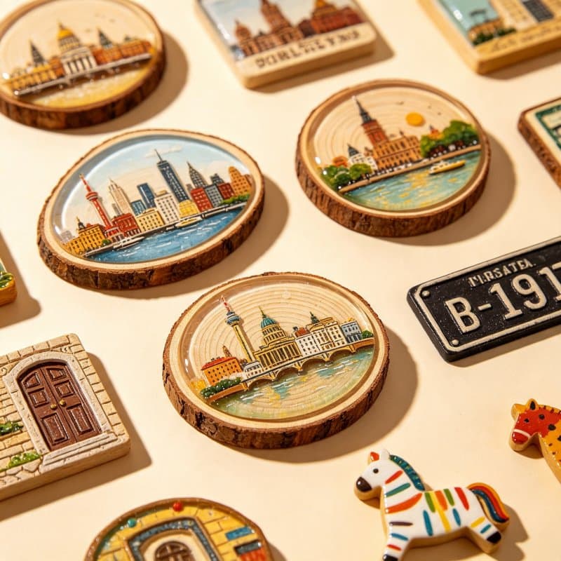 Custom Tourist Souvenir Fridge Magnet 3D City Landscape Magnet for Travel Gift