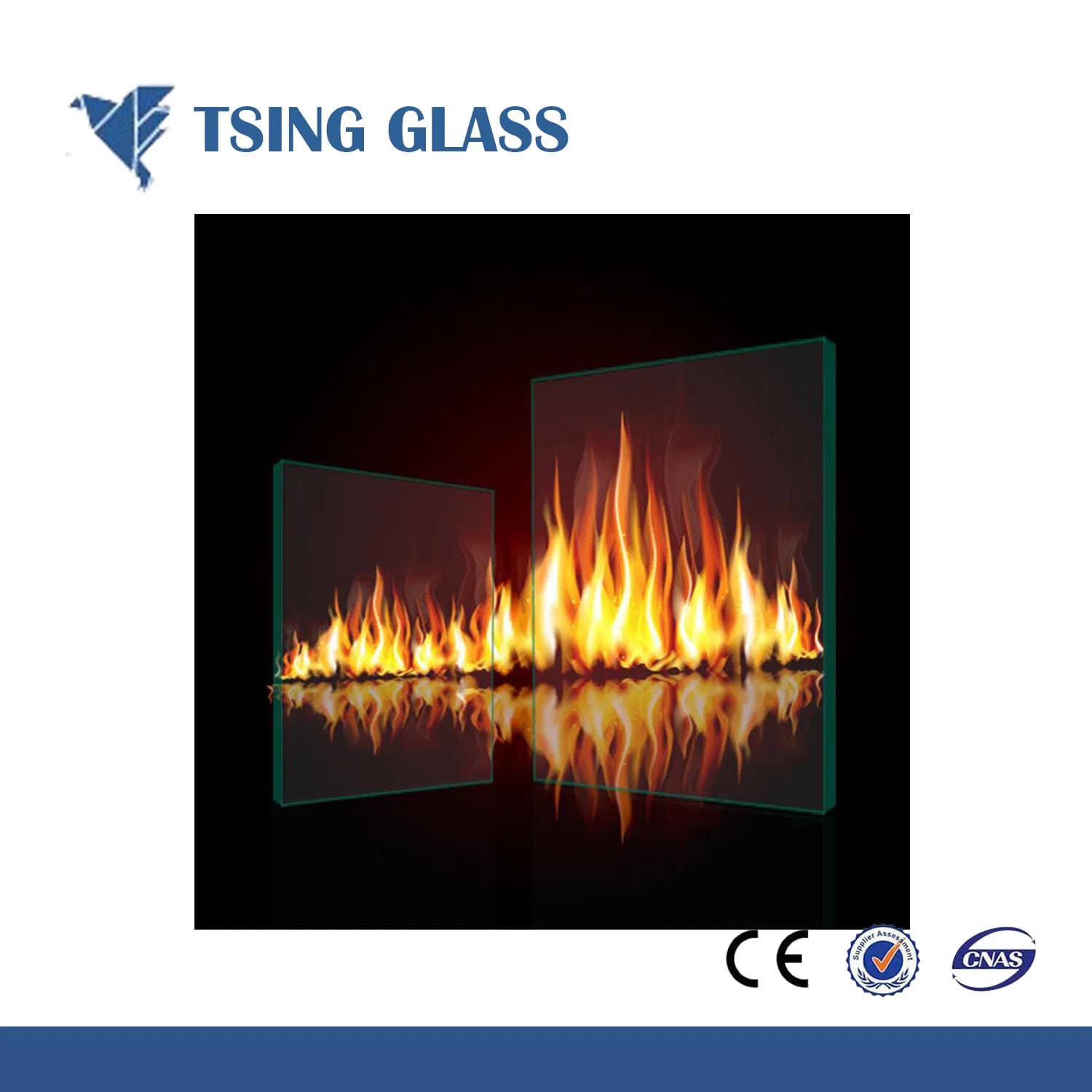 16mm -32mm Fire Resistant Glass Fireproof Glass Safety Glass for Buildings