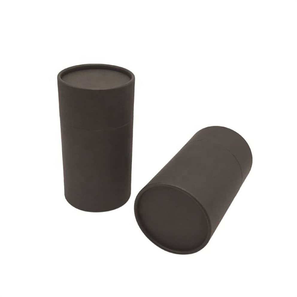 Biodegradable Cardboard Black Kraft Coffee Cylinder Paper Tube with Lid