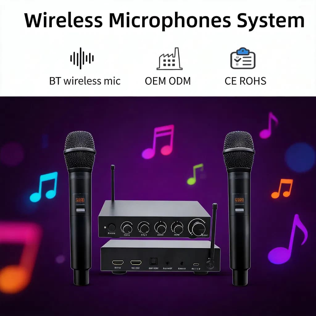 Adjustable Frequency Metal Body Customized TV Microphone Mixers Home Digital Karaoke Mixer