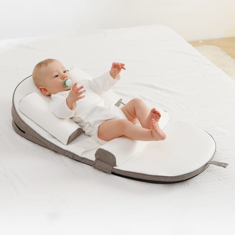 Antibacterial Fabric Anti-Colic Inclined Baby Lounger Pillow for 0-2 Years Old, Baby Lounger Pillow