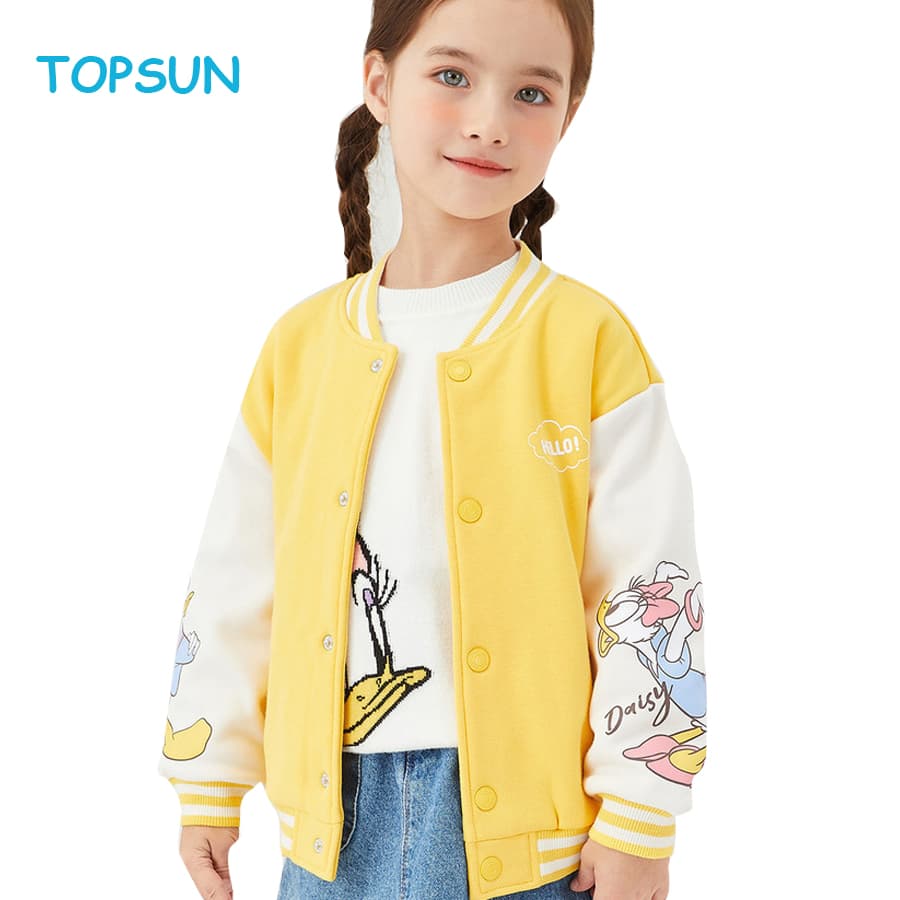 Kid Clothes Baseball Varsity Jacket Soft Embroidery 100% Cotton Jacket for Children