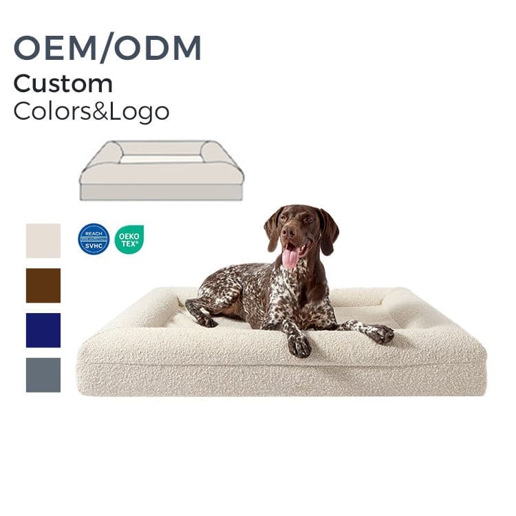 Orthopedic Memory Foam Dog Bed for Large Dogs, Removable Cover